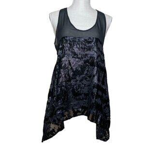ANTHROPOLOGIE Sunday in Brooklyn Metallic Velvet Burnout Tank Top - Size Medium